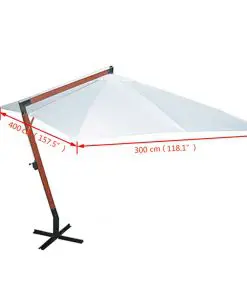 Parasol 300 x 400 cm White