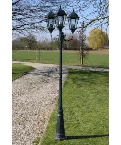 Brighton Garden Light Post 3-arms 230 cm Dark Green/Black