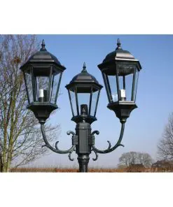 Brighton Garden Light Post 3-arms 230 cm Dark Green/Black