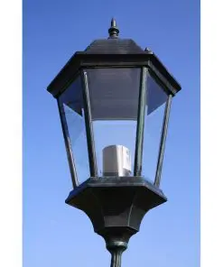 vidaXL Garden Light Post 2-arms 230 cm Dark Green/Black Aluminium