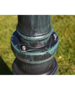 vidaXL Garden Light Post 2-arms 230 cm Dark Green/Black Aluminium