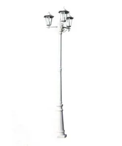 vidaXL Garden Lamp Post White 215 cm