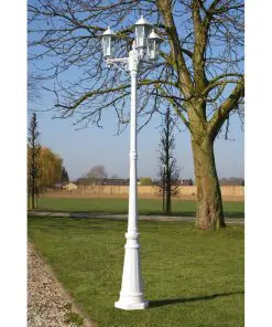 vidaXL Garden Lamp Post White 215 cm