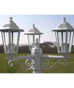 vidaXL Garden Lamp Post White 215 cm