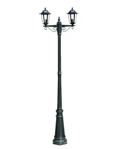 vidaXL Garden Lamp Post Dark Green 215 cm