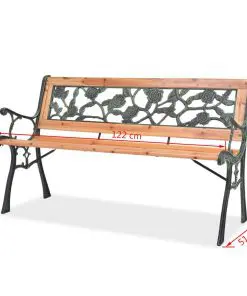 vidaXL Garden Bench 122 cm Wood