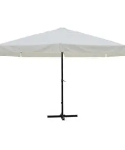 Parasol Samos 500 cm Aluminium White
