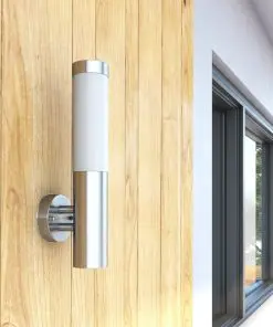 vidaXL RVS Walllamp for Indoor & Outdoors Waterproof Post