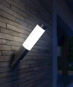 vidaXL RVS Gardenlamp Wall Lamp Waterproof with Motion Detector