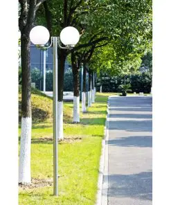 vidaXL Garden Lamp Post 2 Lamps 220cm