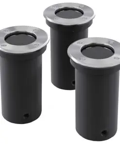 vidaXL Outdoor Ground Lights 3 pcs Round