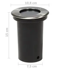 vidaXL Outdoor Ground Lights 3 pcs Round