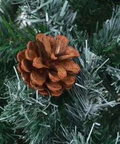 vidaXL Frosted Christmas Tree with Pinecones 150 cm