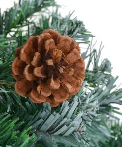 vidaXL Frosted Christmas Tree with Pinecones 150 cm