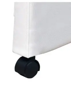 vidaXL Dining Chairs 2 pcs White Faux Leather