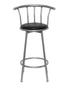 vidaXL Bar Stools 2 pcs Black Faux Leather
