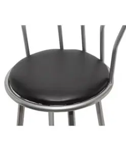 vidaXL Bar Stools 2 pcs Black Faux Leather