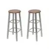 vidaXL Bar Stools 2 pcs Metal with MDF Seat
