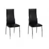 vidaXL Dining Chairs 2 pcs Black Faux Leather