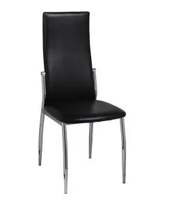vidaXL Dining Chairs 2 pcs Black Faux Leather