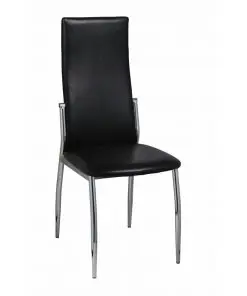 vidaXL Dining Chairs 4 pcs Black Faux Leather