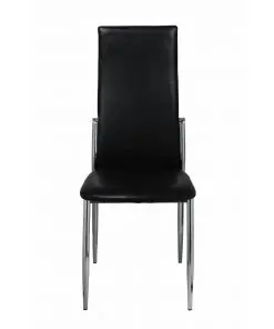 vidaXL Dining Chairs 4 pcs Black Faux Leather