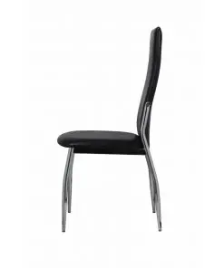 vidaXL Dining Chairs 4 pcs Black Faux Leather