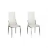 vidaXL Dining Chairs 2 pcs White Faux Leather
