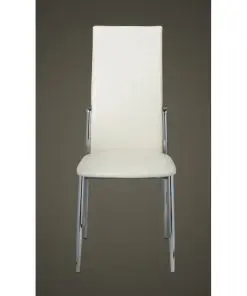 vidaXL Dining Chairs 2 pcs White Faux Leather