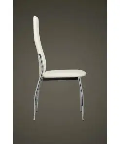 vidaXL Dining Chairs 2 pcs White Faux Leather