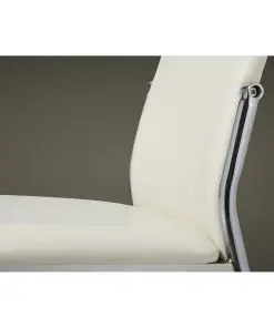 vidaXL Dining Chairs 2 pcs White Faux Leather