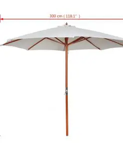 vidaXL Parasol 300×258 cm White