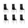 vidaXL Dining Chairs 6 pcs Black Faux Leather vidaXL Dining Chairs 6 pcs Black Faux Leather