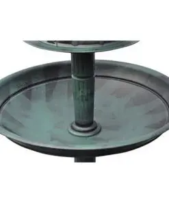 vidaXL Bird Bath/ Feeder with Solar Light