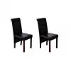 vidaXL Dining Chairs 2 pcs Black Faux Leather vidaXL Dining Chairs 2 pcs Black Faux Leather