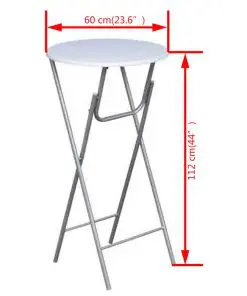 vidaXL Bar Tables 4 pcs with MDF Tabletop White