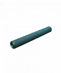 vidaXL Mesh Fence Galvanised Steel Hexagon 1×25 m Dark Green