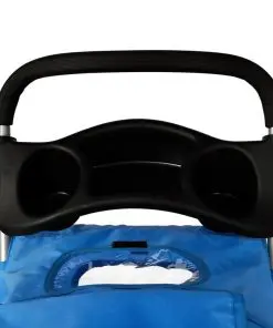 vidaXL Pet Stroller Travel Carrier Blue Folding