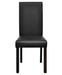vidaXL Dining Chairs 4 pcs Black Faux Leather