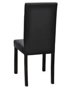 vidaXL Dining Chairs 4 pcs Black Faux Leather
