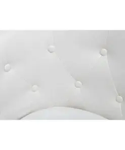 vidaXL Tub Chair White Faux Leather