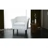 vidaXL Tub Chair White Faux Leather
