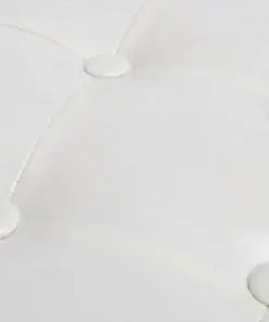 vidaXL Tub Chair with Footstool White Faux Leather