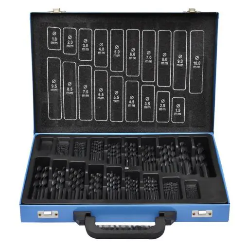 170-Piece Drill Bit Set in Metal Box HSS-R