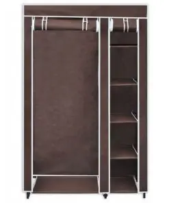vidaXL Fabric Wardrobes 2 pcs Brown