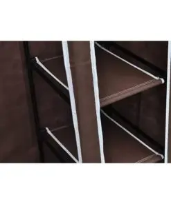 vidaXL Fabric Wardrobes 2 pcs Brown