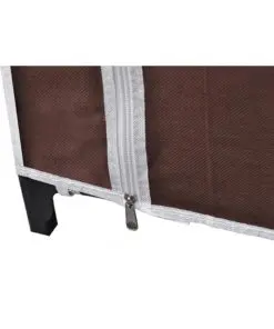 vidaXL Fabric Wardrobes 2 pcs Brown