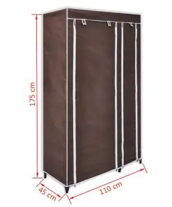 vidaXL Fabric Wardrobes 2 pcs Brown