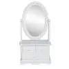 vidaXL Vanity Makeup Table with Oval Swing Mirror MDF vidaXL Vanity Makeup Table with Oval Swing Mirror MDF