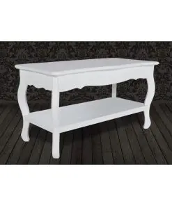 vidaXL Coffee Table 2 Tiers MDF White